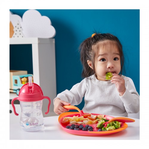 B.box Feeding Set - Sippy Cup, Toddler Cutlery Set, Divided Plate